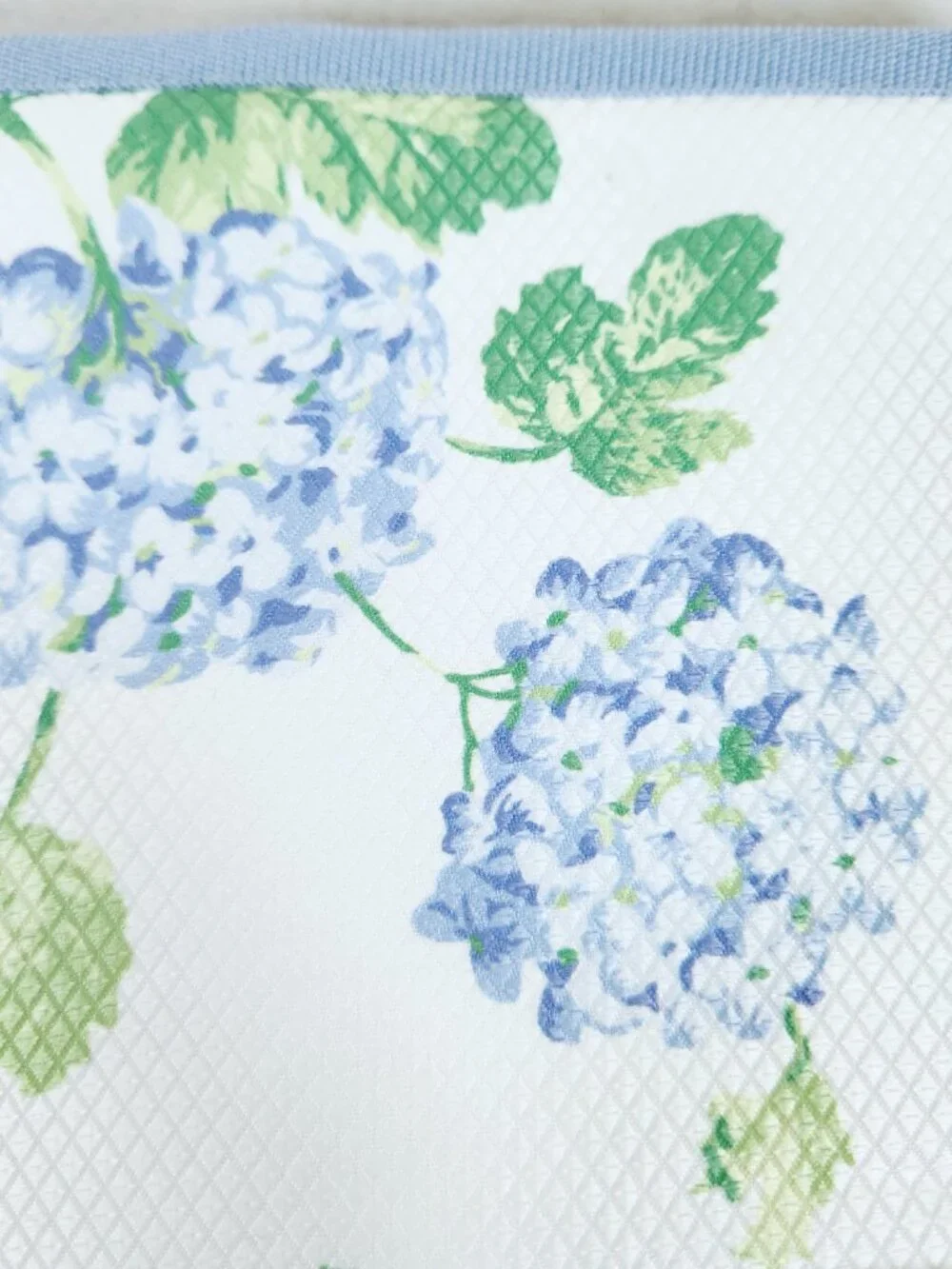 Ralph Lauren Set of 2 Drying Mats Reversible 16 in x 22 in Blue Hydrangea Floral
